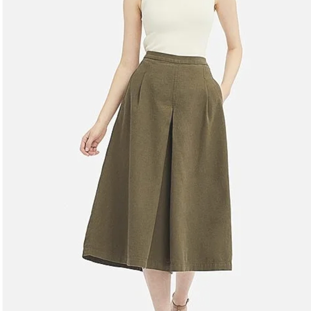Off White Uniqlo x Ines de la Fressange Linen Cotton Culottes